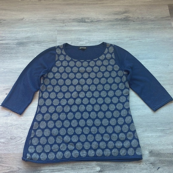 Jessica Polka Dot Sweater with Three Quarter Sleeves - Picture 1 of 4